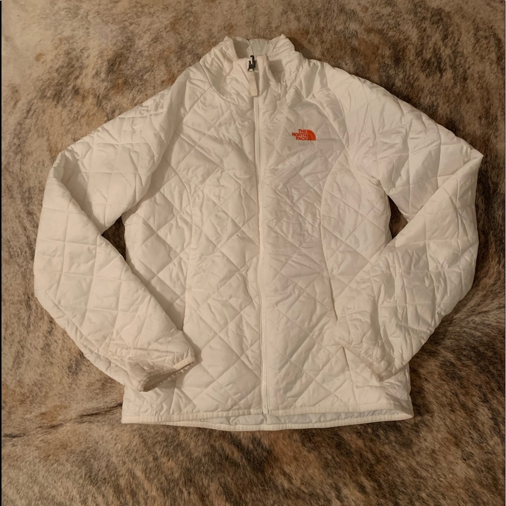 North Face White Womens Puffer Jacket